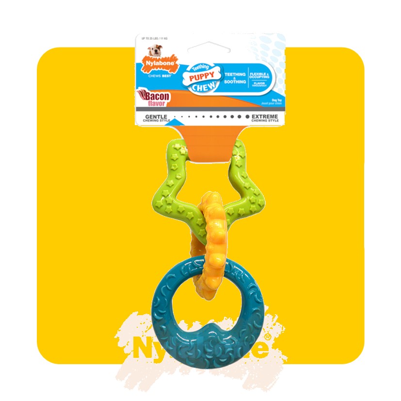 Nylabone Bacon Puppy Rings Chew