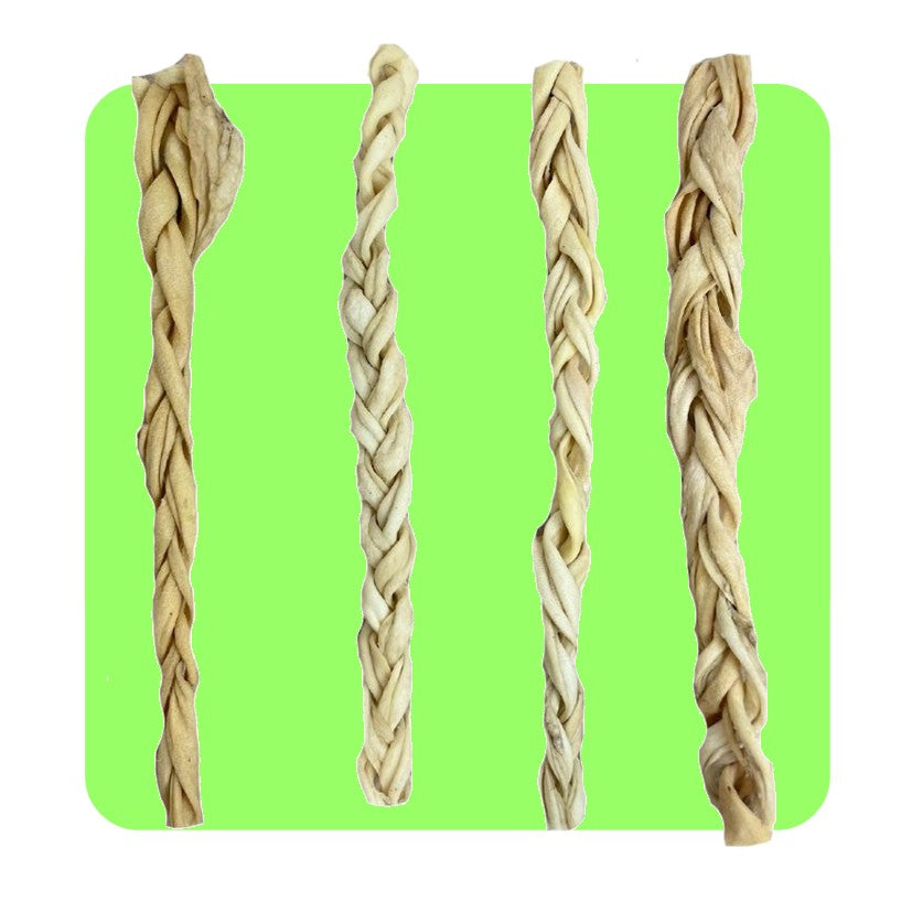 Braided Lamb Skin 30cm (Natural Dog Treats)