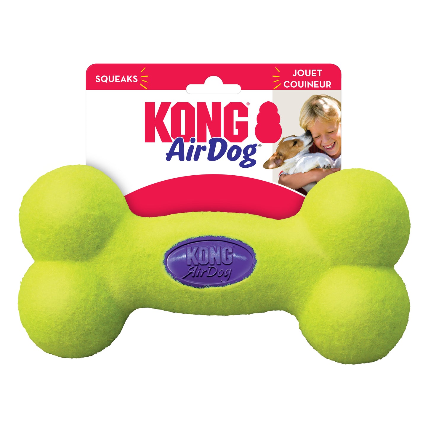 KONG Airdog Squeakair Bone, Donut, Dumbbell, Fetch Stick & Football