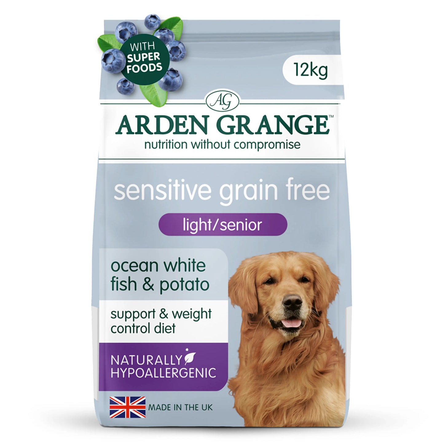 Arden Grange Sensitive Light/Senior Fish & Potato 12kg