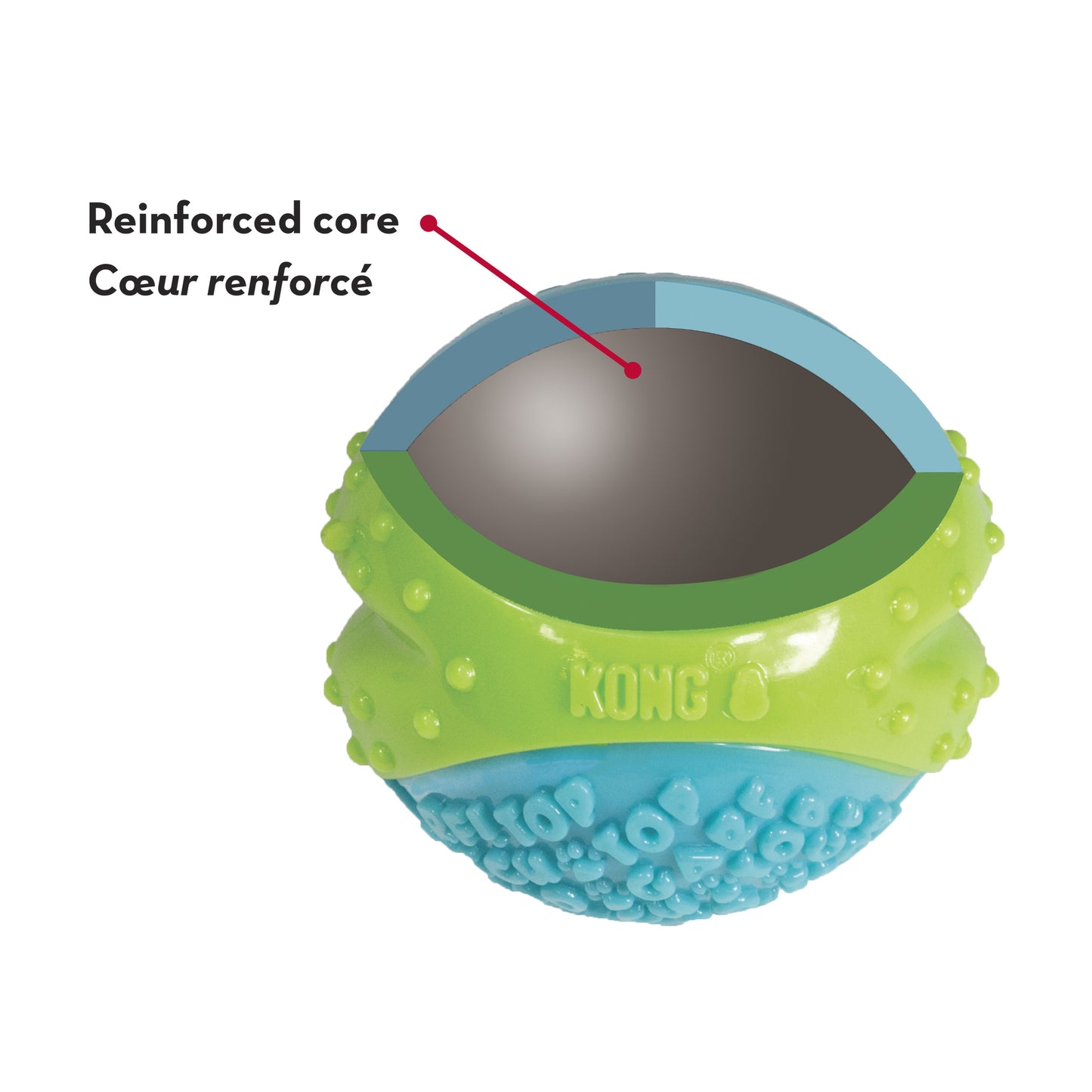 KONG CoreStrength Ball - 2 Sizes - Reinforced For Extra Toughness
