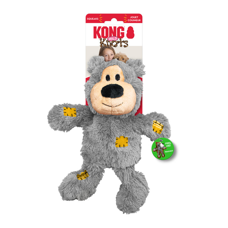 KONG Wild Knots Bear - 4 Sizes, 3 Colours