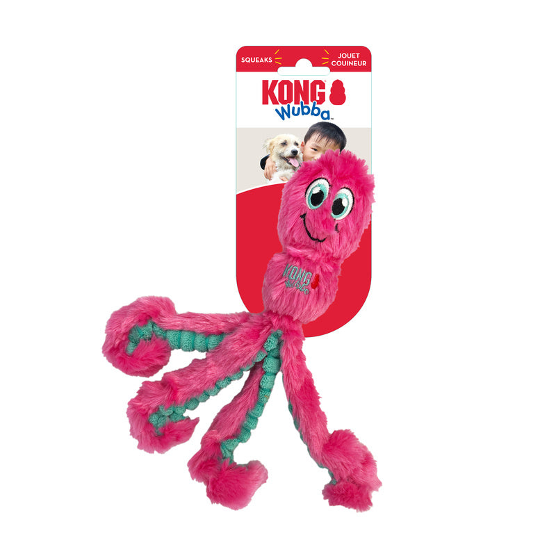 KONG Wubba Octopus - 2 Sizes, 3 Colours