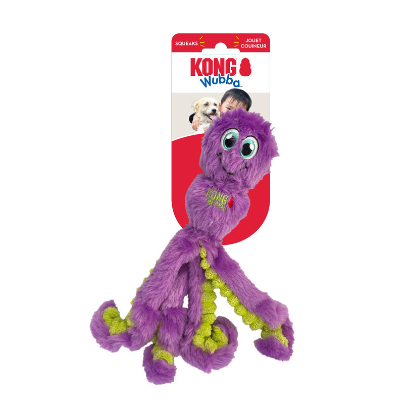 KONG Wubba Octopus - 2 Sizes, 3 Colours