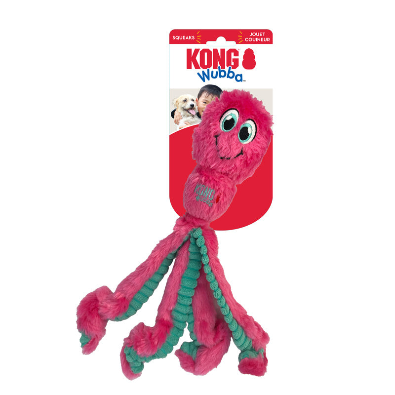 KONG Wubba Octopus - 2 Sizes, 3 Colours