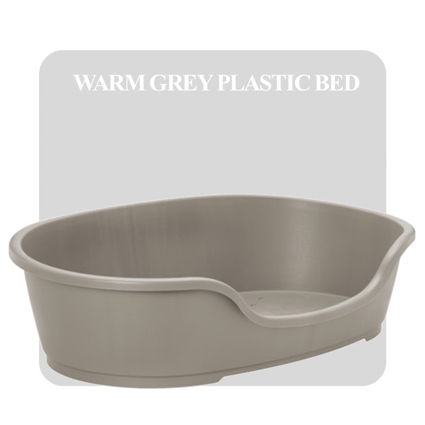 Moderna Domus Warm Grey Plastic Dog Bed The Delicious Dog Food Company