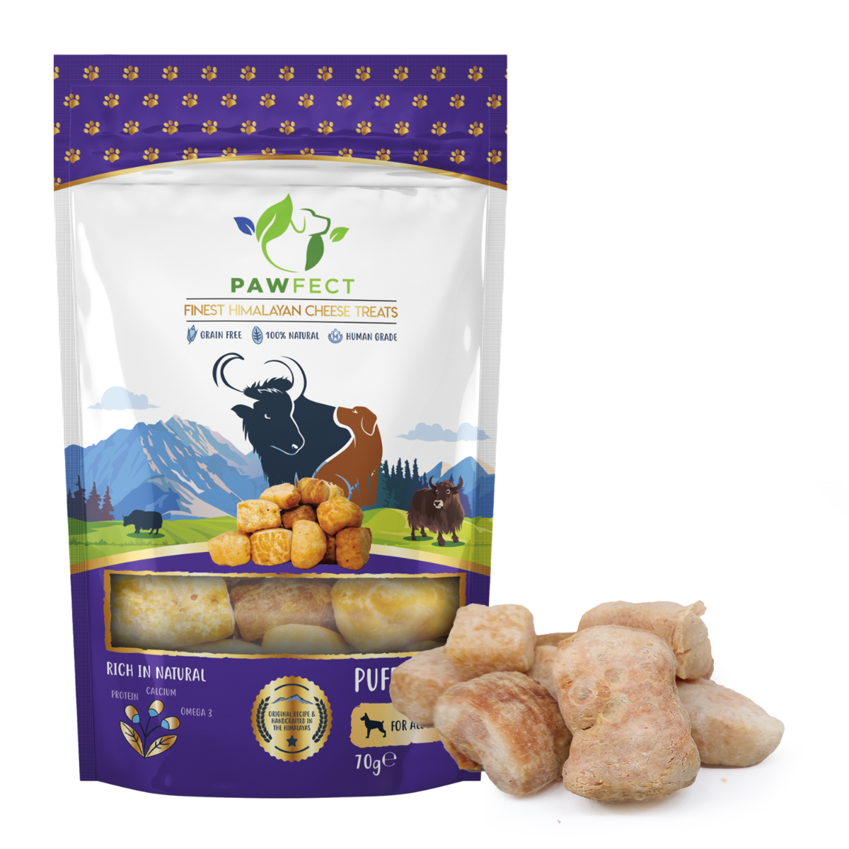 Pawfect Himalayan Cheese Dental Chews Yaks, Puff Bites & Peanut Butter