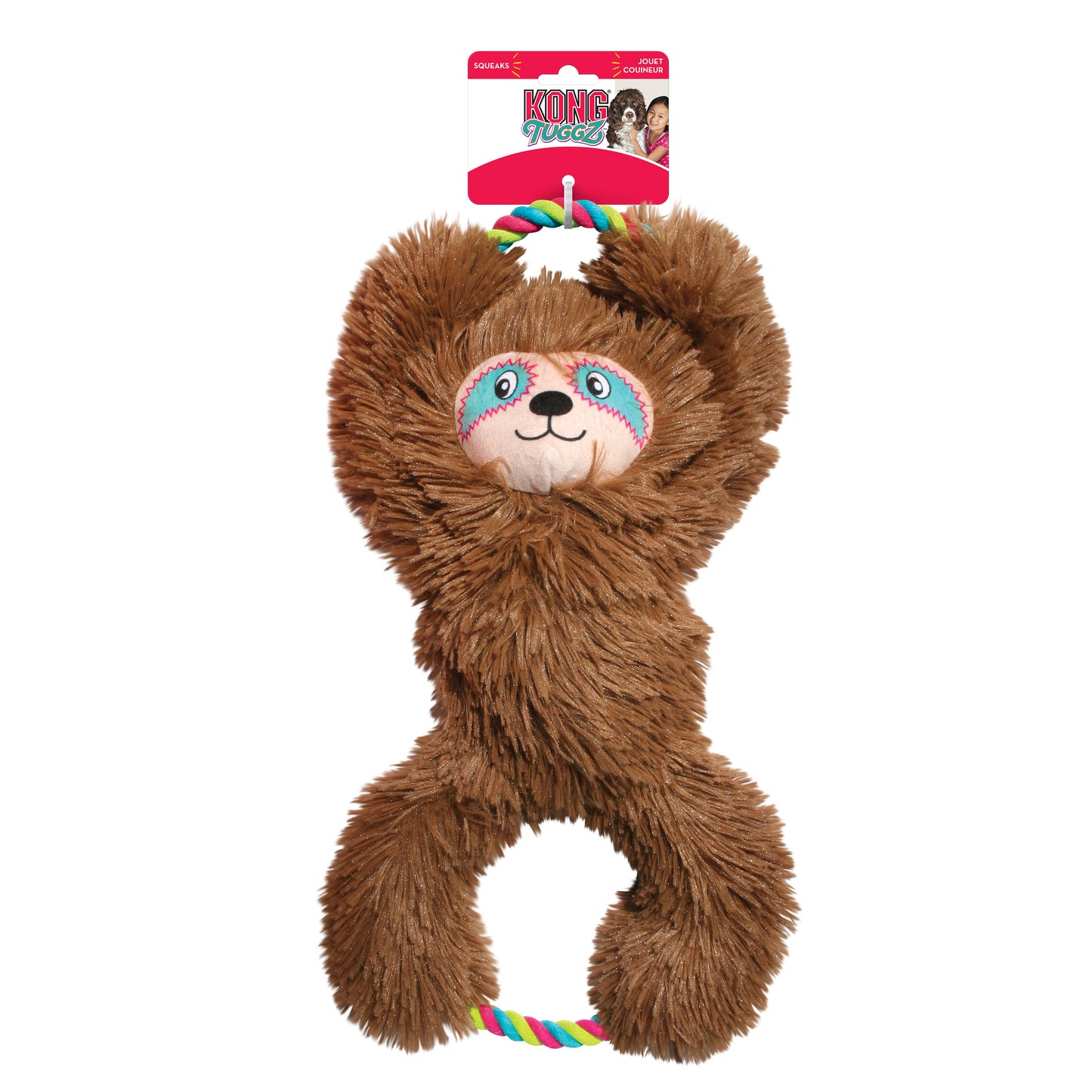 KONG Tuggz Monkey & Sloth Plush & Rope Dog Toys