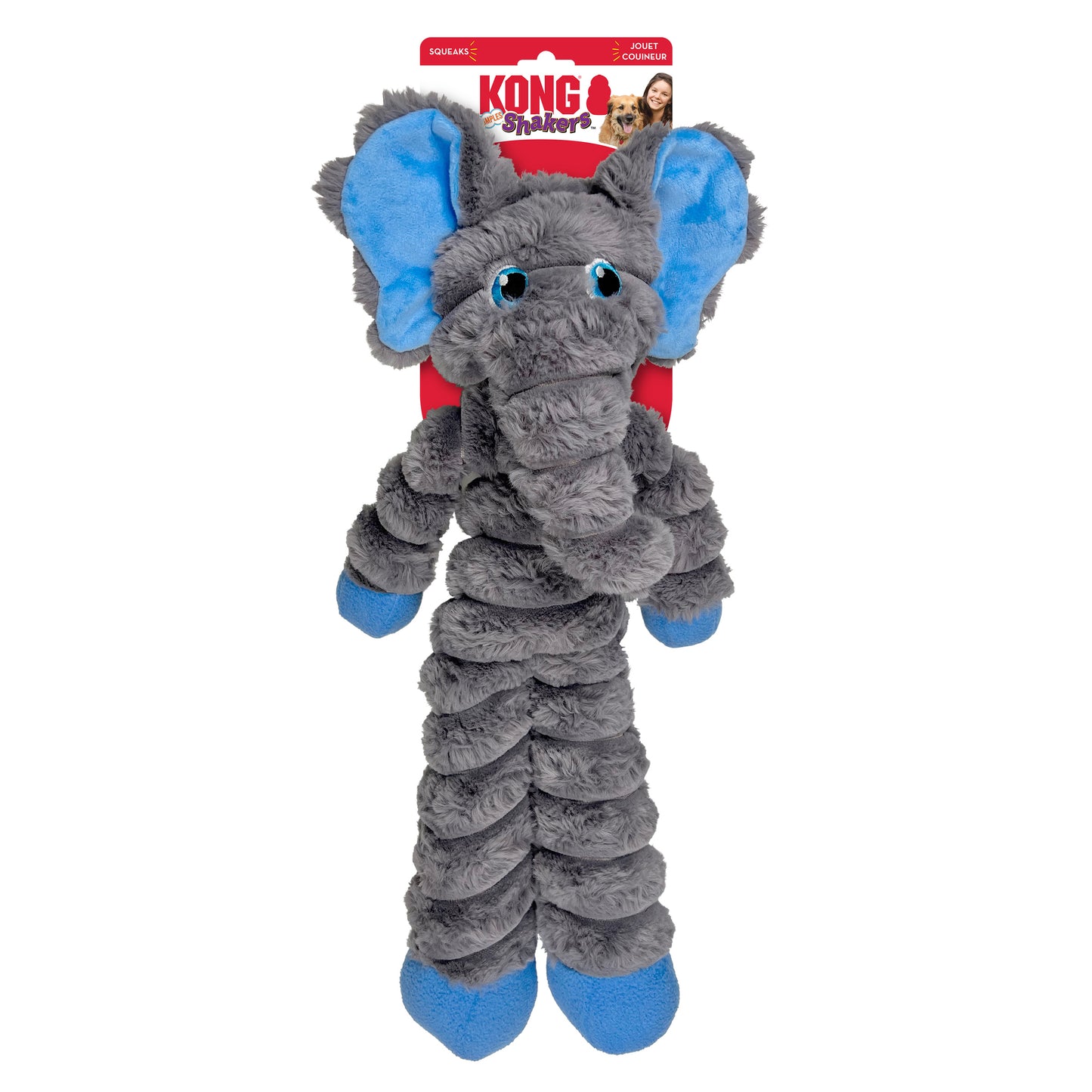 KONG Shakers Crumples - 3 Designs Soft Plush Floppy Dog Toys