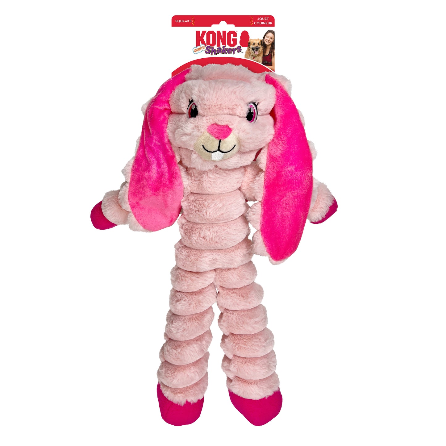 KONG Shakers Crumples - 3 Designs Soft Plush Floppy Dog Toys