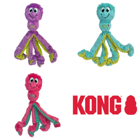 KONG Wubba Octopus - 2 Sizes, 3 Colours Dog Toy