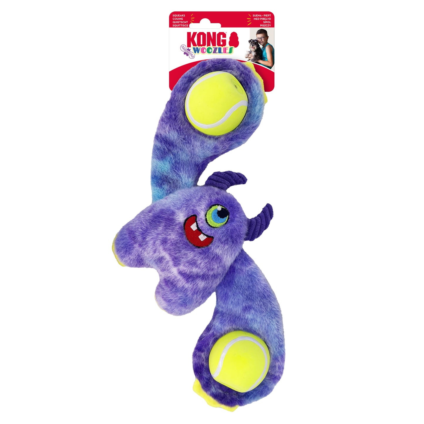KONG Woozles Monster Plush Dog Toys