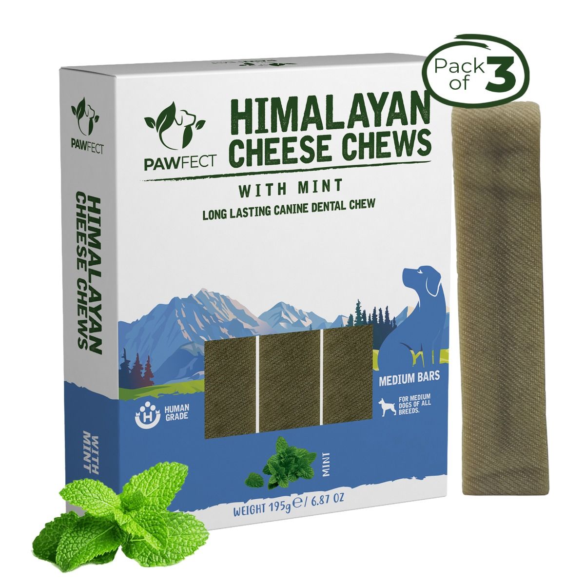 Pawfect Himalayan Cheese Dental Chews Yaks, Puff Bites & Peanut Butter