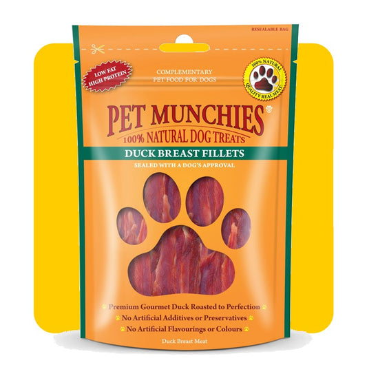 Pet Munchies Natural Duck Breast Fillets - 80g