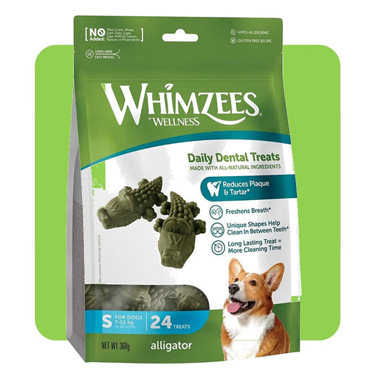 Whimzees Daily Dental Alligator Dog Chews