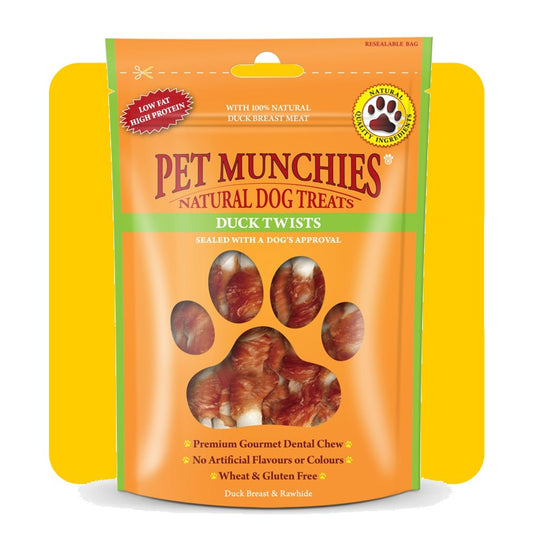 Pet Munchies Natural Duck Twists - 80g