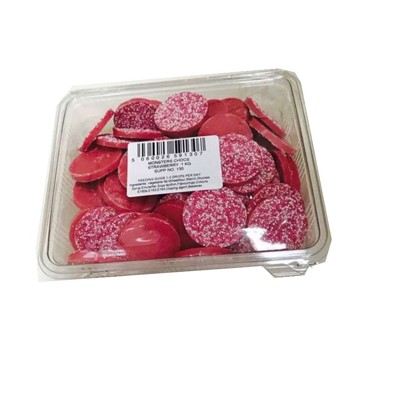 Monster Choc Chocolate Strawberry Disks - 1kg