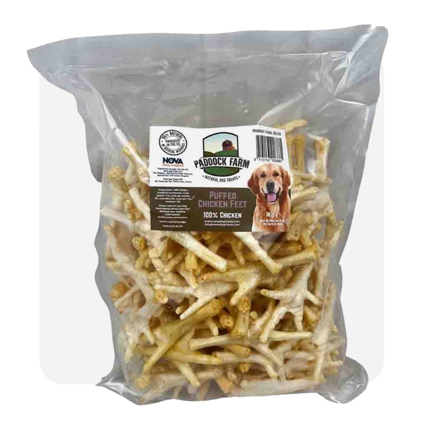 Paddock Farm Puffed Chicken Feet - 1kg