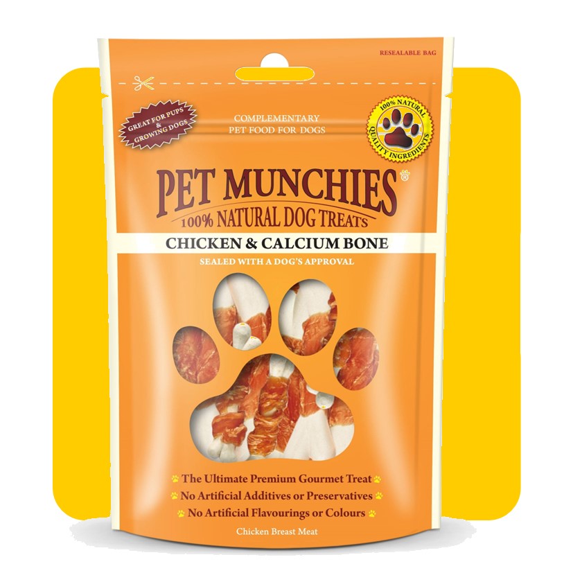 Pet Munchies Natural Chicken & Calcium Bone - 100g