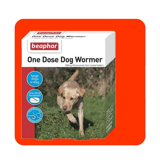 Beaphar One Dose Dog Wormer - 4 Tablets