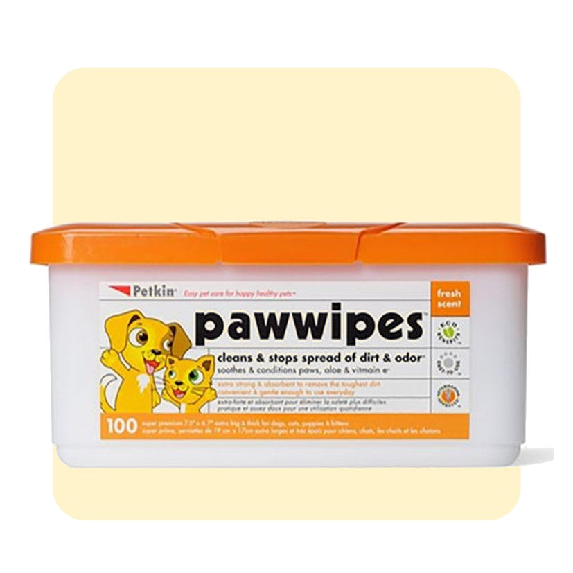 Petkin Paw Wipes - 100 Pack