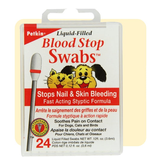 Petkin Blood Stop Swabs - 24 Pack