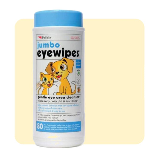 Petkin Jumbo Eye Wipes - 80 Pack