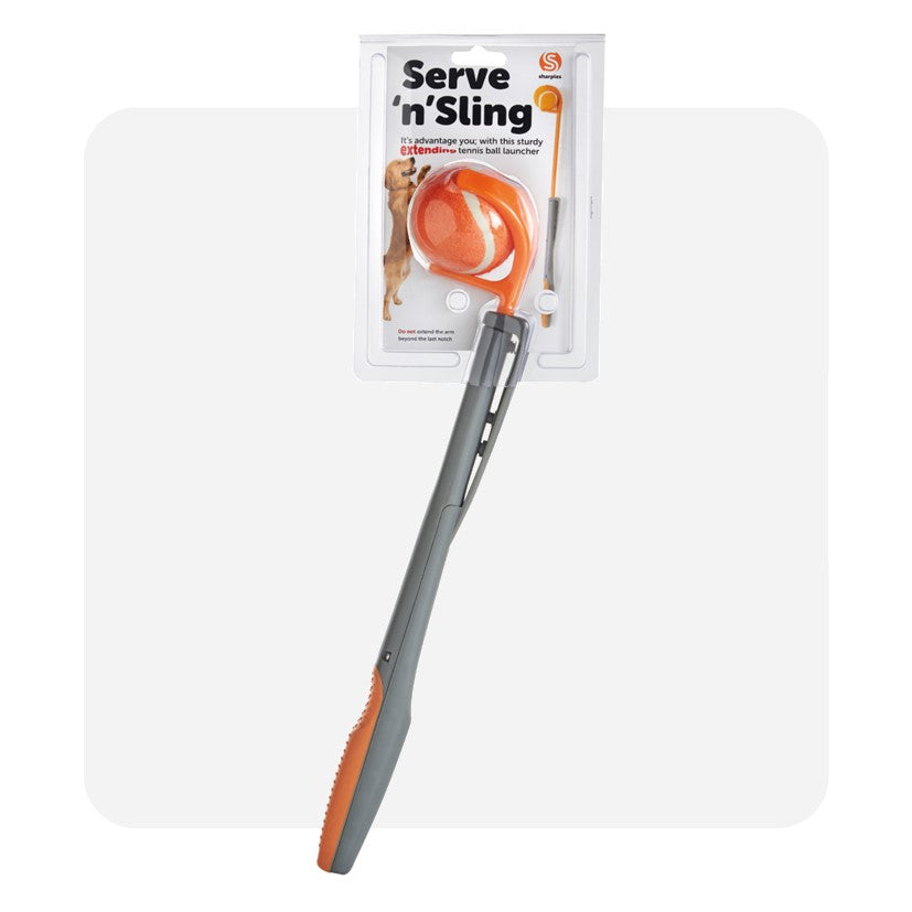 Sharples Serve 'N' Sling Retractable Ball Thrower