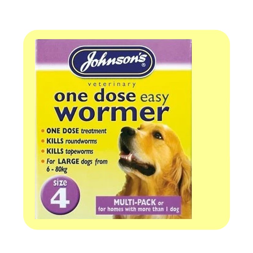 Johnsons One Dose Easy Wormer Size 4 - 8 Tablets