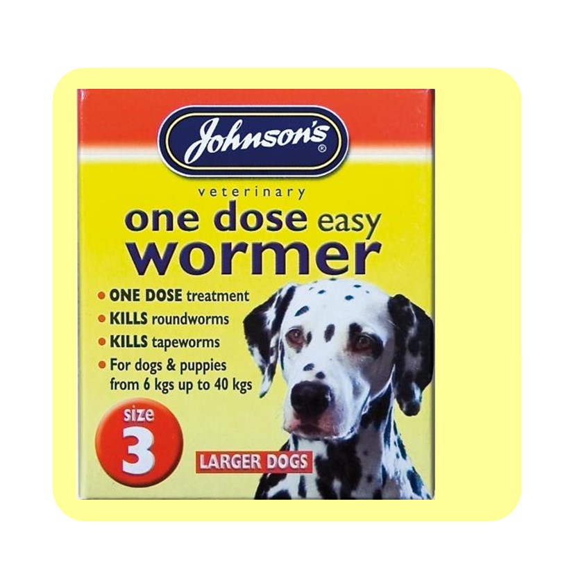 Johnsons One Dose Easy Wormer Size 3 - 4 Tablets