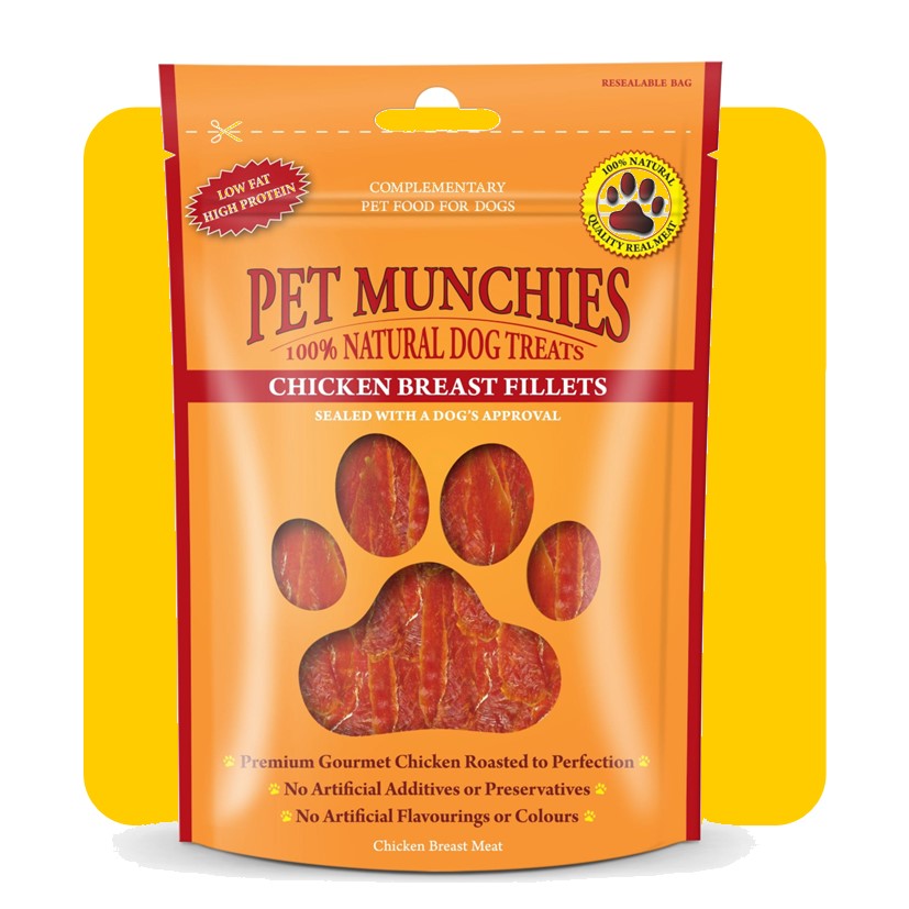 Pet Munchies Natural Chicken Breast Fillets - 100g