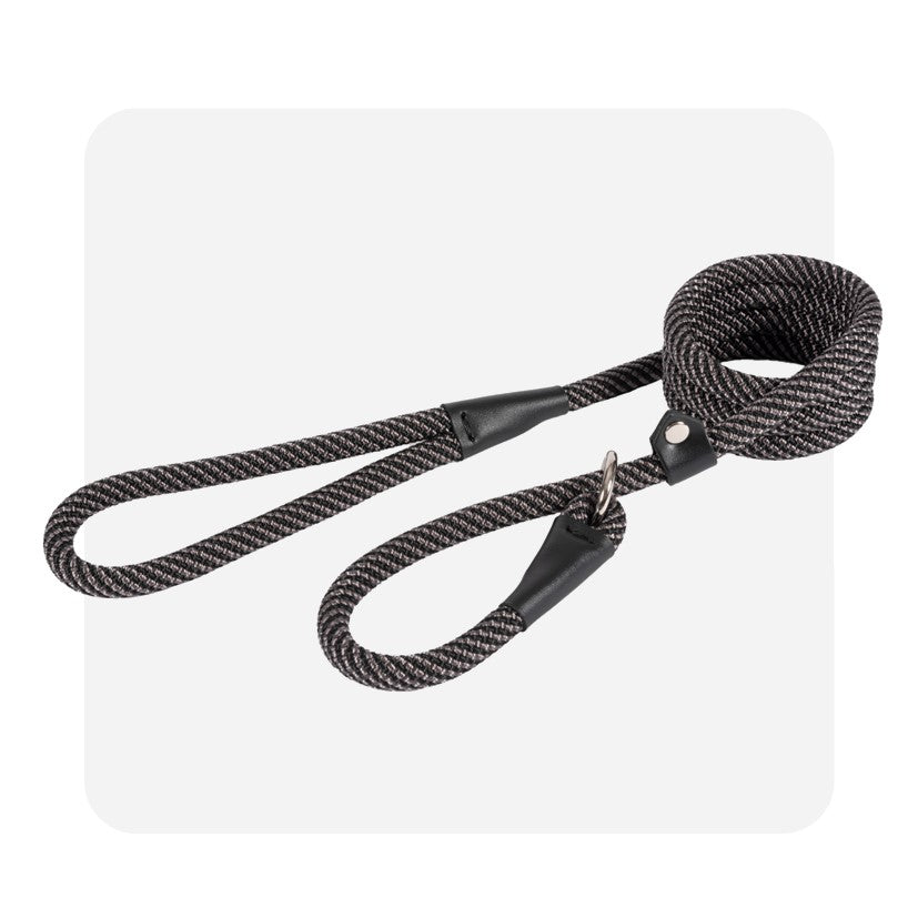 Ancol Extreme Rope Slip Lead Black/Grey