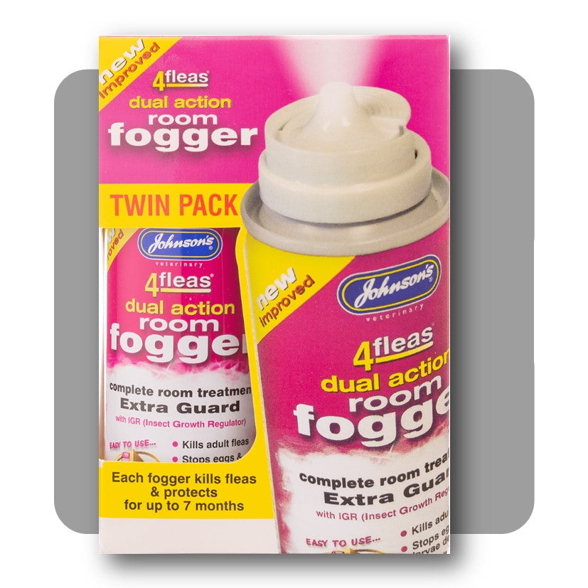 Johnsons 4Fleas Room Fogger Twin Pack 200ml