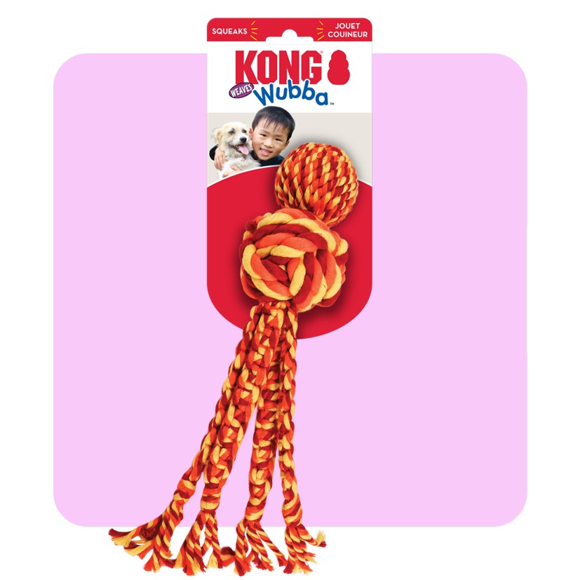 KONG Wubba Weaves With Rope