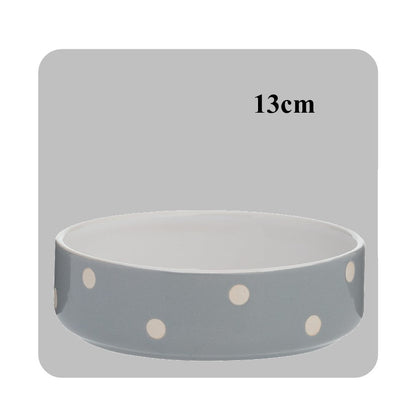 Mason Cash Polka Dot Grey Dog Bowl