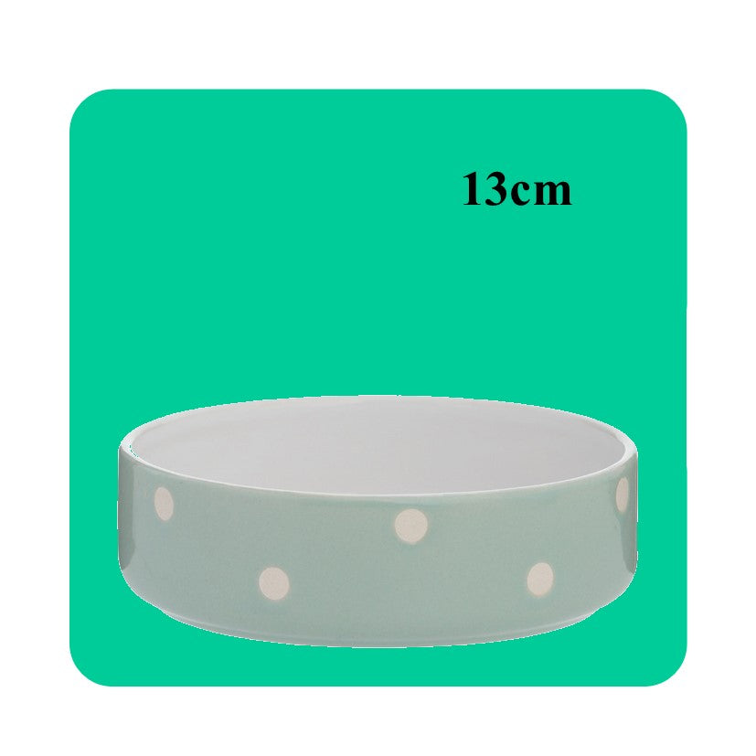 Mason Cash Polka Dot Sage Dog Bowl