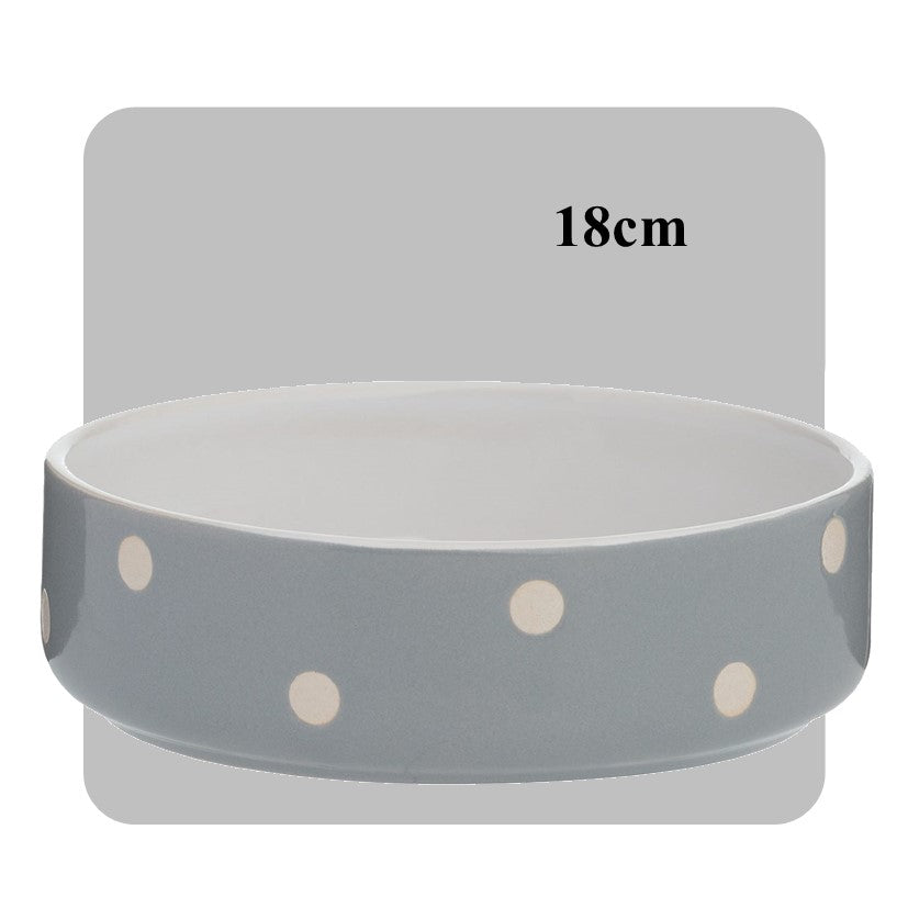 Mason Cash Polka Dot Grey Dog Bowl