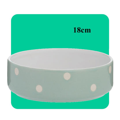 Mason Cash Polka Dot Sage Dog Bowl