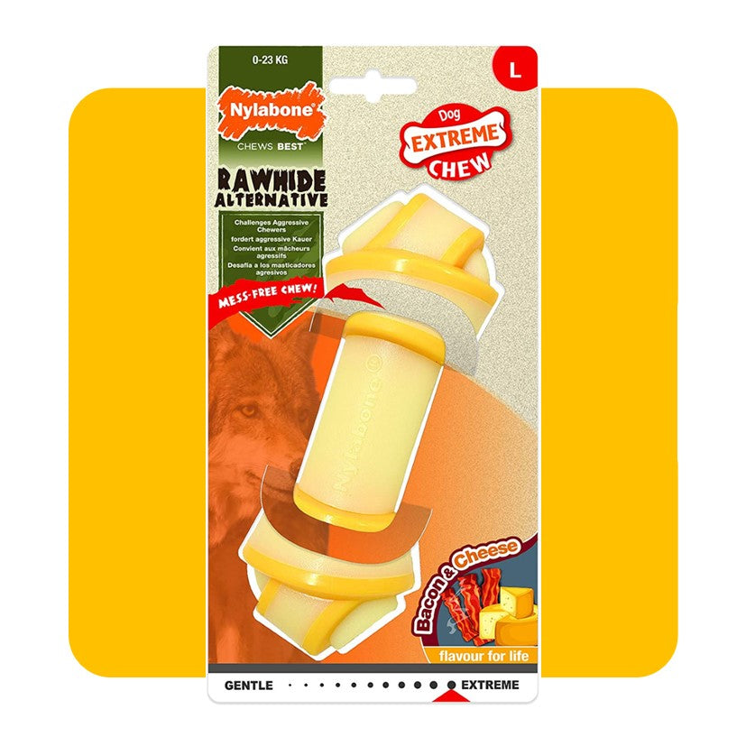 Nylabone Knot Bone Bacon Cheese Large