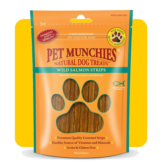 Pet Munchies Natural Wild Salmon Strips - 80g