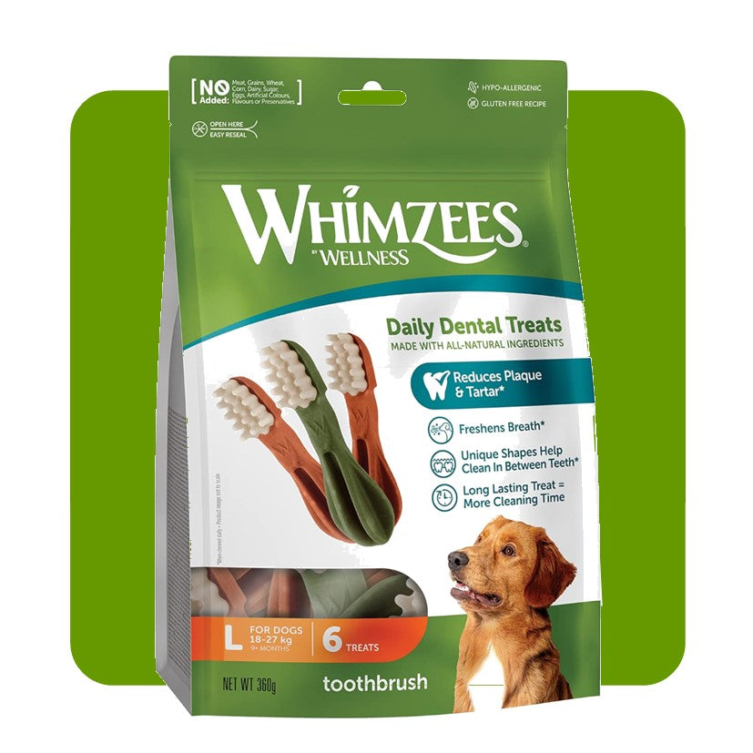 Whimzees Daily Dental Toothbrush Dog Chews