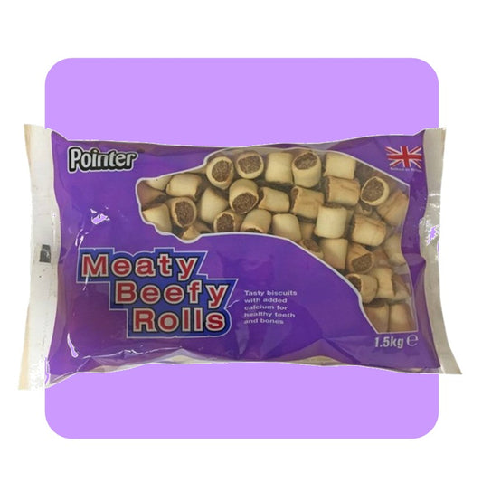 Pointer Meaty Beefy Rolls - 1.5kg