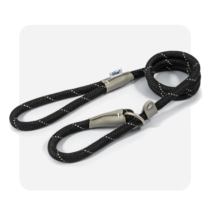 Ancol Viva Rope Slip Lead Black