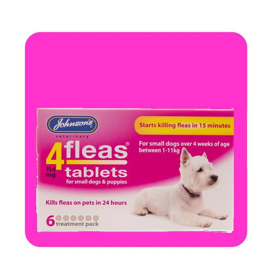 Johnsons 4Fleas For Smaller Dogs (1-11kg) 6 Tablets