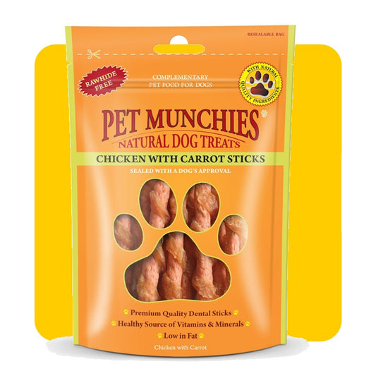 Pet Munchies Natural Chicken With Carrot Sticks - 80g