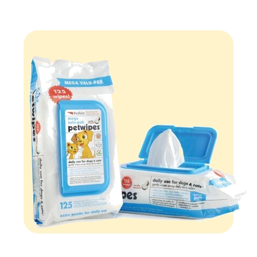 Petkin Mega Value Wipes - 125 Pack