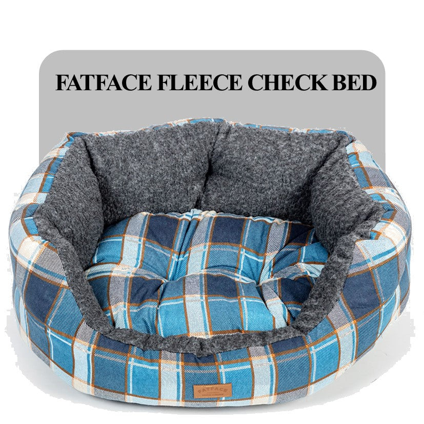 Danish Design FatFace Fleece Check Deluxe Slumber Bed