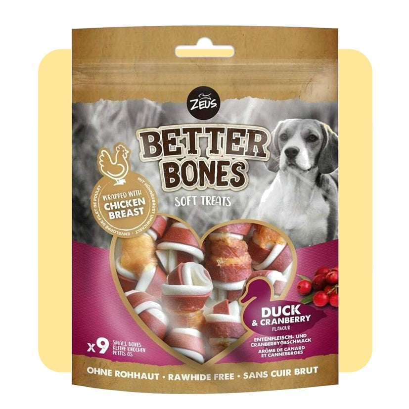 Zeus Better Bones Duck & Cranberry Wrapped Bones