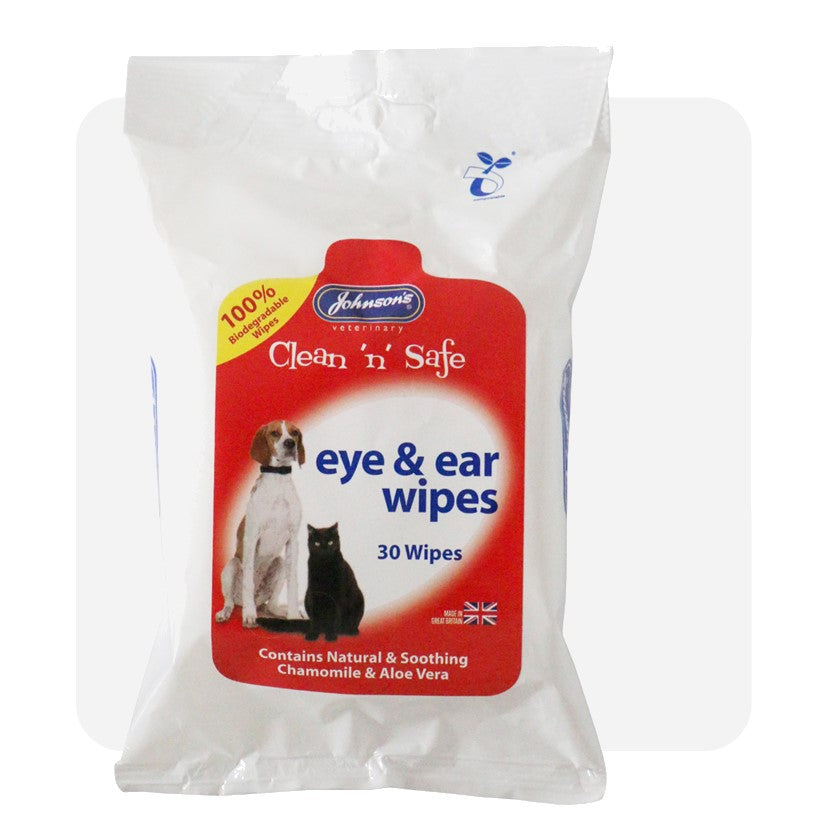 Johnsons Ear & Eye Wipes - 30 Pack