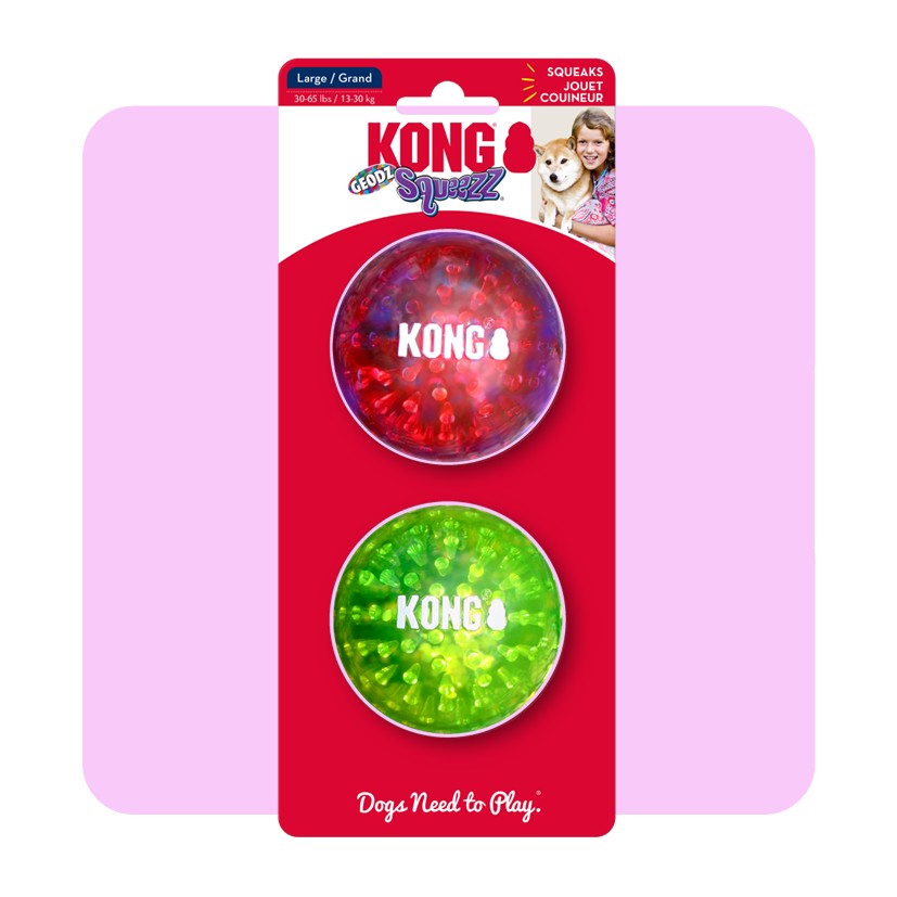 KONG Squeezz Geodz - 2 Pack